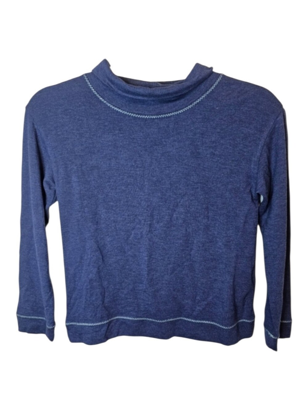 Vineyard Vines Blue Heather Mock Neck Long Sleeve Top Girls Size M 10-12 NWOT